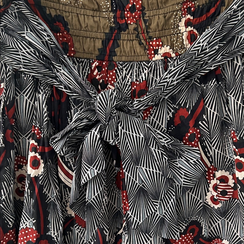 Anthropologie Letmebe Skirt Women’s XL Elastic Waist Floral Bow Ruffle Mini - Picture 5 of 14
